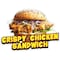 Signmission Crispy Chicken Sandwich Decal Concession Stand Food Truck Sticker, D-DC-24 Crispy Chicken Sandwich19 D-DC-24 Crispy Chicken Sandwich19 - alternate 1
